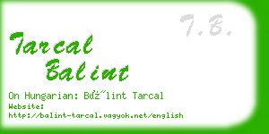 tarcal balint business card
